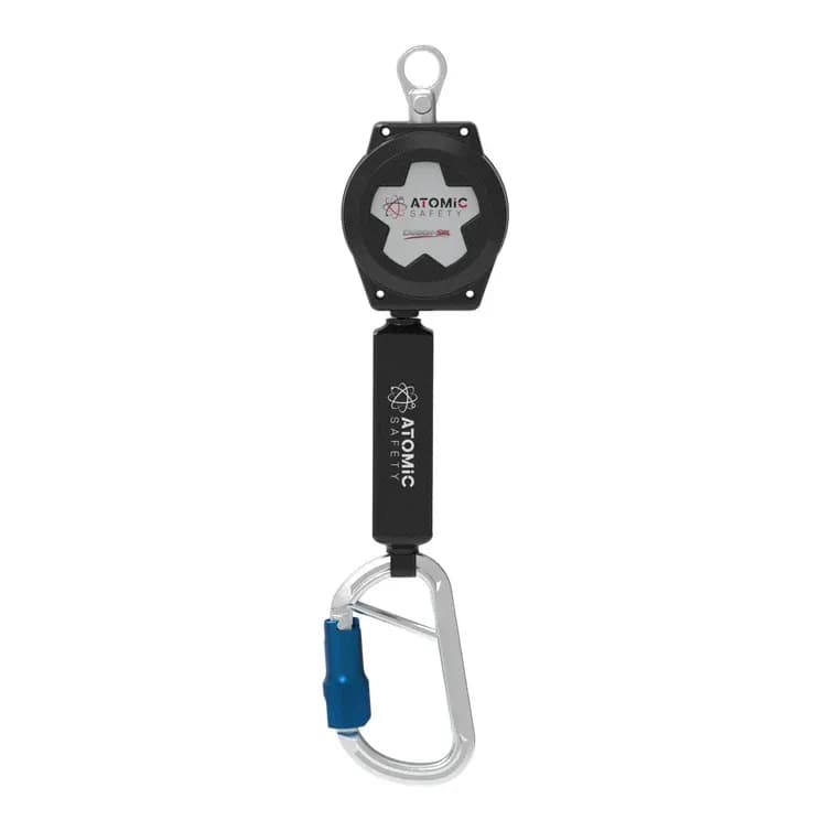 Atomic Carbon self-retracting lifeline with triple-action carabiner